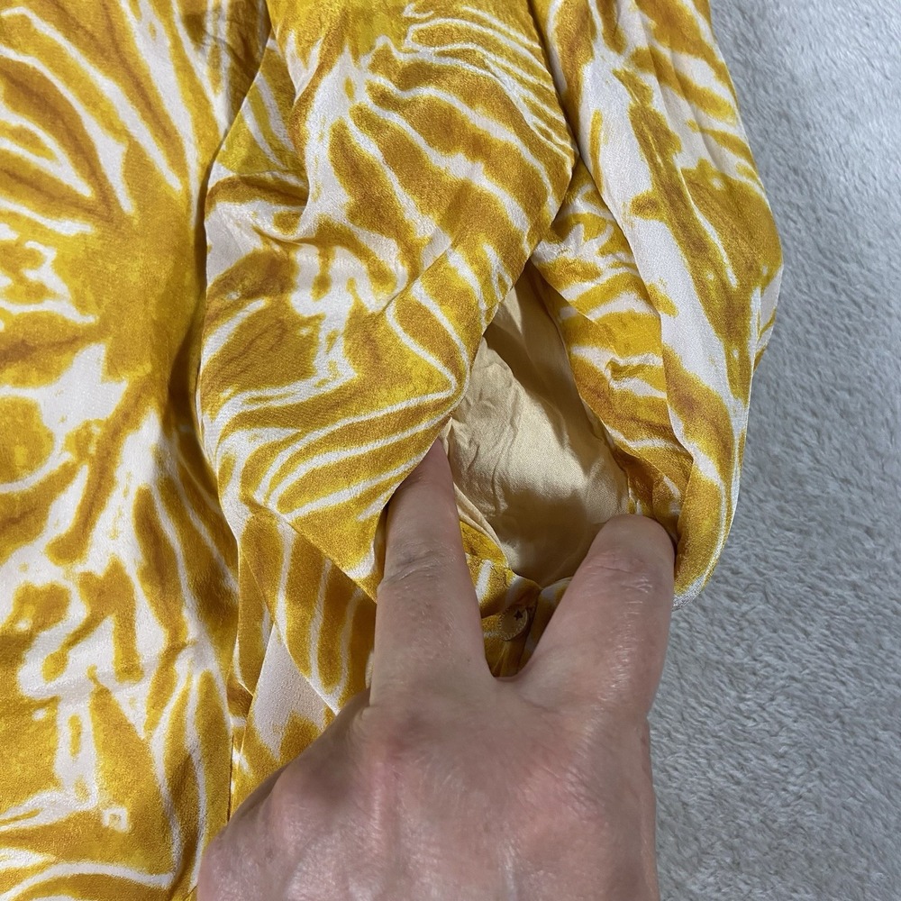 Scotch & Soda Viscose Tie Dye Wide Leg Trousers Yellow Women's S Boho Dopamine - Picture 7 of 15